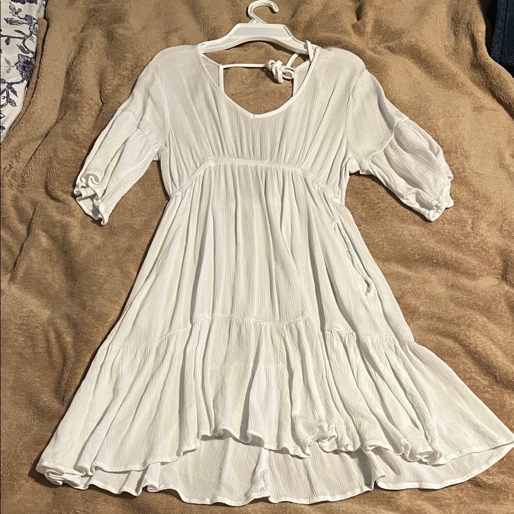 PacSun Cream Long Sleeve Dress